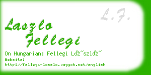 laszlo fellegi business card